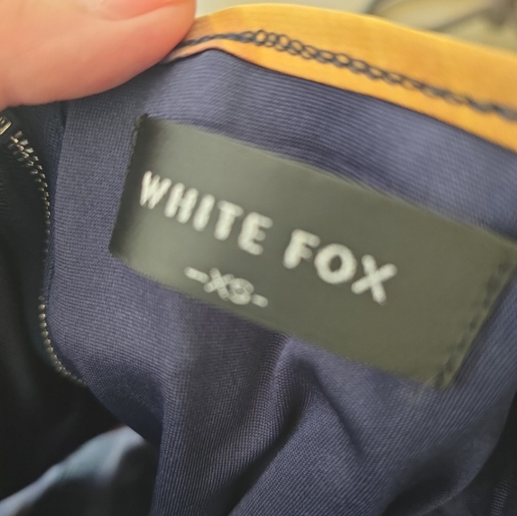 White Fox Bustier in Digital Blue Colorful Abstract Corset Top - Picture 4 of 4